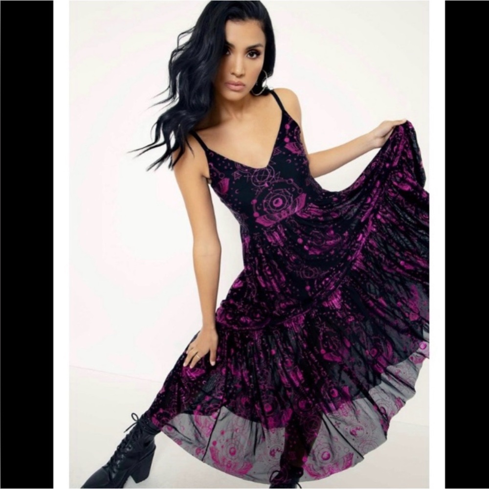Blackmilk Sacred Moon Pink Midaxi Dress